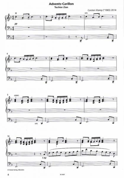 Advent Carillon Notenbeispiel